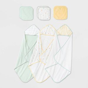 Cloud Island Infant 3 Hooded Towels & 6 Washcloths